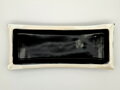 Pan Asia Podnos čierny s bielym lemovaním 10 x 23cm