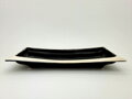 Pan Asia Podnos čierny s bielym lemovaním 10 x 23cm