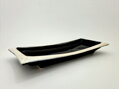 Pan Asia Podnos čierny s bielym lemovaním 10 x 23cm