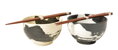 edo Japan Set japonských misiek béžovo-čierny (pre 2 osoby)