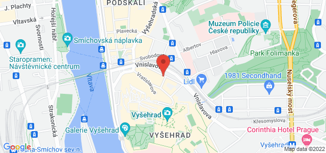 Google map: Neklanova 120/18 Praha 2 – Vyšehrad, 128 00